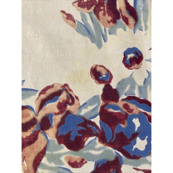 Vintage Floral Tablecloth Iris Pedigree By Thomaston Mills MCM Cotton 1960s - Picture 7 of 11